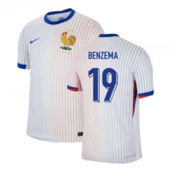 Karim Benzema #19 Frankrig Fodboldtrøjer EM 2024 Udebanetrøje Mænd