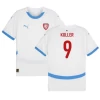 Koller #9 Tjekkiet Fodboldtrøjer EM 2024 Udebanetrøje Mænd