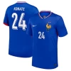 Konate #24 Frankrig Fodboldtrøjer EM 2024 Hjemmebanetrøje Mænd