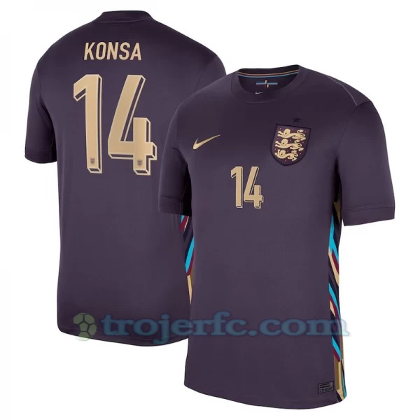 Konsa #14 England Fodboldtrøjer EM 2024 Udebanetrøje Mænd