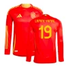 Lamine Yamal #19 Spanien Fodboldtrøjer EM 2024 Hjemmebanetrøje Mænd Lange Ærmer