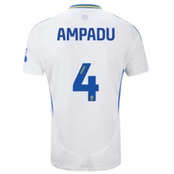 Leeds United Ampadu #4 Fodboldtrøjer 2024-25 Hjemmebanetrøje Mænd