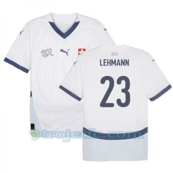Lehmann #23 Schweiz Fodboldtrøjer EM 2024 Udebanetrøje Mænd