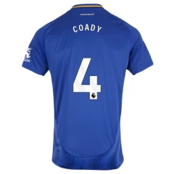 Leicester City Coady #4 Fodboldtrøjer 2024-25 Hjemmebanetrøje Mænd