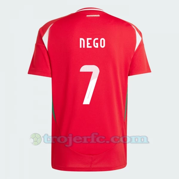 Loic Nego #7 Ungarn Fodboldtrøjer EM 2024 Hjemmebanetrøje Mænd