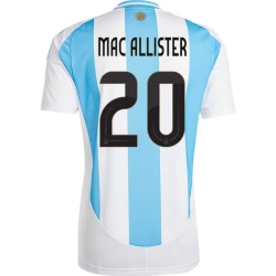 Mac Allister #20 Argentina Fodboldtrøjer Copa America 2024 Hjemmebanetrøje Mænd