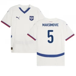 Maksimovic #5 Serbien Fodboldtrøjer EM 2024 Udebanetrøje Mænd