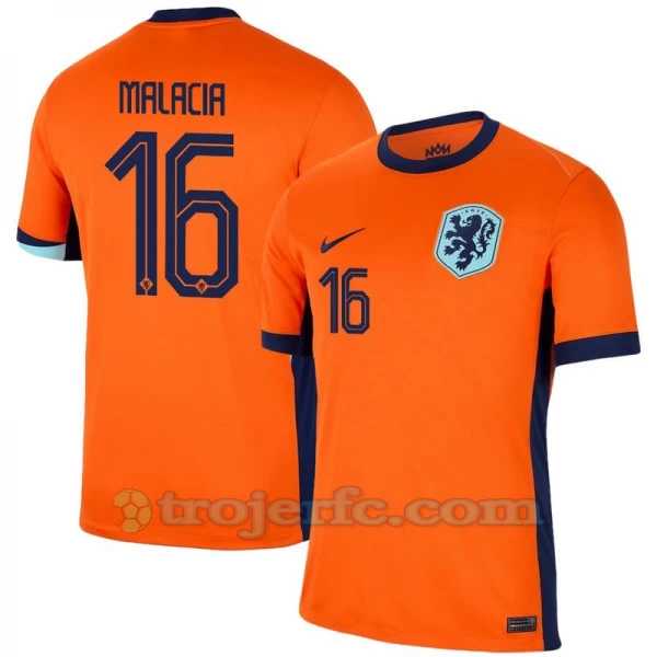 Malacia #16 Holland Fodboldtrøjer EM 2024 Hjemmebanetrøje Mænd