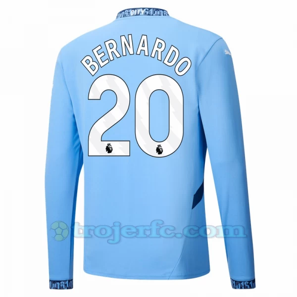 Manchester City Bernardo Silva #20 Fodboldtrøjer 2024-25 Hjemmebanetrøje Mænd Lange Ærmer