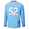 Manchester City Bobb #52 Fodboldtrøjer 2024-25 Hjemmebanetrøje Mænd Lange Ærmer
