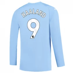 Manchester City Erling Haaland #9 Fodboldtrøjer 2023-24 Hjemmebanetrøje Mænd Lange Ærmer