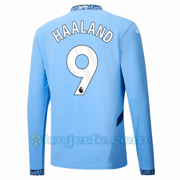 Manchester City Erling Haaland #9 Fodboldtrøjer 2024-25 Hjemmebanetrøje Mænd Lange Ærmer