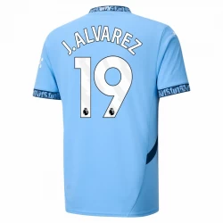 Manchester City J. Alvarez #19 Fodboldtrøjer 2024-25 Hjemmebanetrøje Mænd