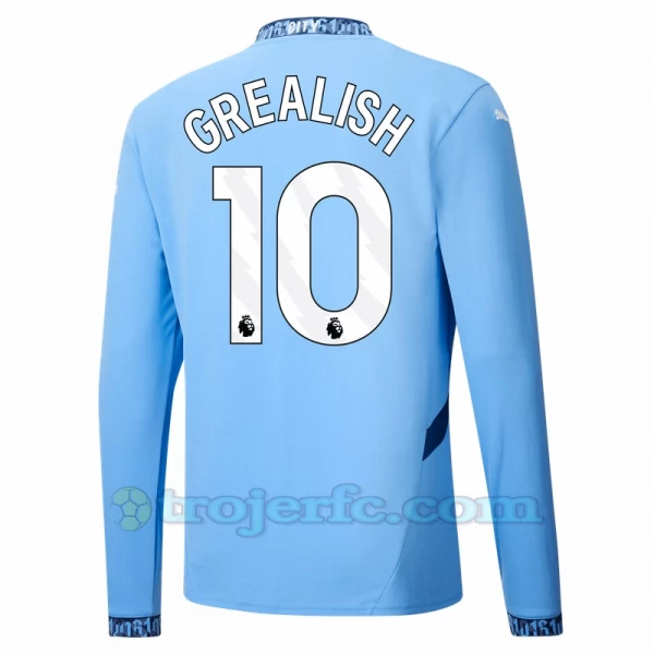Manchester City Jack Grealish #10 Fodboldtrøjer 2024-25 Hjemmebanetrøje Mænd Lange Ærmer