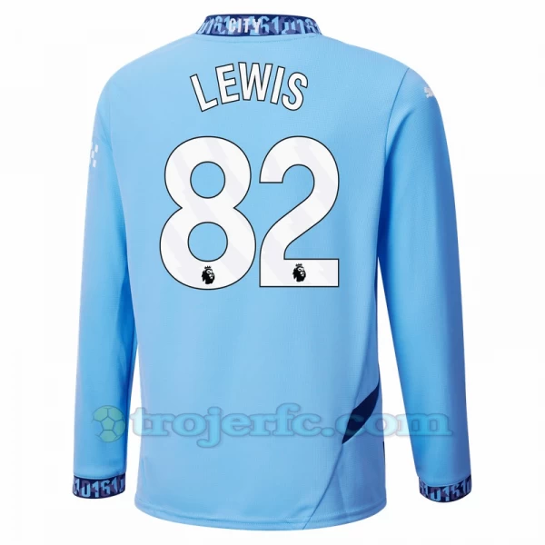 Manchester City Lewis #82 Fodboldtrøjer 2024-25 Hjemmebanetrøje Mænd Lange Ærmer