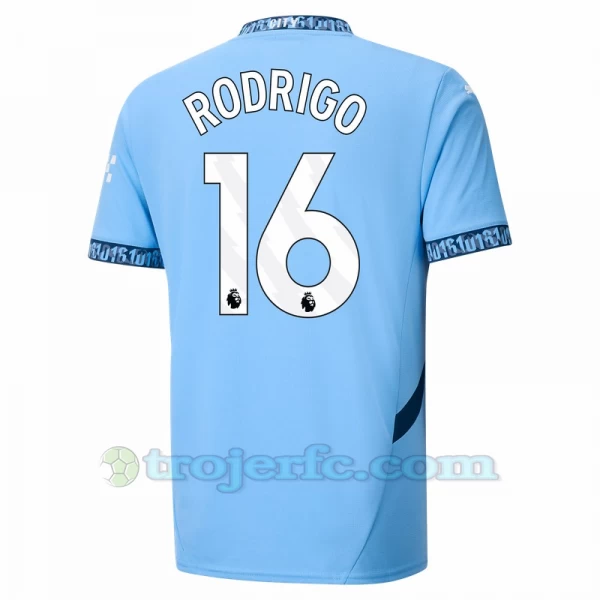 Manchester City Rodrigo #16 Fodboldtrøjer 2024-25 Hjemmebanetrøje Mænd