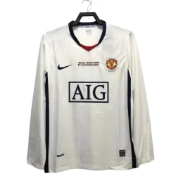 Manchester United Champions League Finale Retro Trøje 2008-09 Udebane Mænd Lange Ærmer