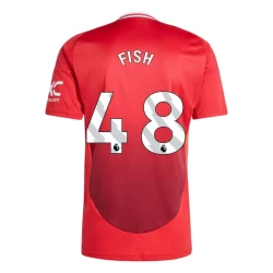 Manchester United Fish #48 Fodboldtrøjer 2024-25 Hjemmebanetrøje Mænd