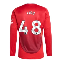 Manchester United Fish #48 Fodboldtrøjer 2024-25 Hjemmebanetrøje Mænd Lange Ærmer