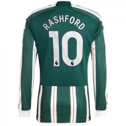 Manchester United Fodboldtrøjer 2023-24 Marcus Rashford #10 Udebanetrøje Mænd Lange Ærmer