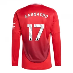 Manchester United Garnacho #17 Fodboldtrøjer 2024-25 Hjemmebanetrøje Mænd Lange Ærmer