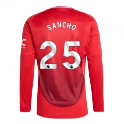 Manchester United Jadon Sancho #25 Fodboldtrøjer 2024-25 Hjemmebanetrøje Mænd Lange Ærmer