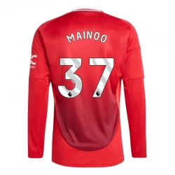 Manchester United Kobbie Mainoo #37 Fodboldtrøjer 2024-25 Hjemmebanetrøje Mænd Lange Ærmer