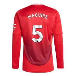 Manchester United Maguire #5 Fodboldtrøjer 2024-25 Hjemmebanetrøje Mænd Lange Ærmer