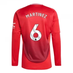 Manchester United Martínez #6 Fodboldtrøjer 2024-25 Hjemmebanetrøje Mænd Lange Ærmer