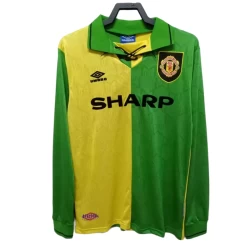 Manchester United Retro Trøje 1992-94 Udebane Mænd Lange Ærmer