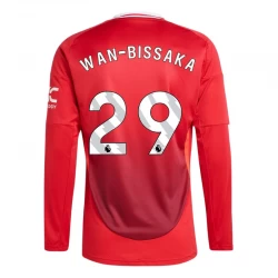 Manchester United Wan-bissaka #29 Fodboldtrøjer 2024-25 Hjemmebanetrøje Mænd Lange Ærmer