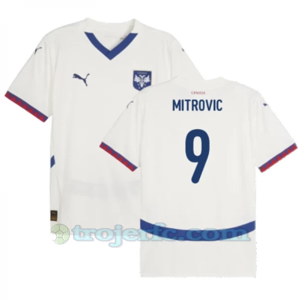 Mitrovic #9 Serbien Fodboldtrøjer EM 2024 Udebanetrøje Mænd