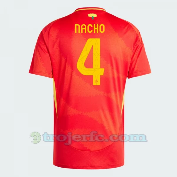 Nacho #4 Spanien Fodboldtrøjer EM 2024 Hjemmebanetrøje Mænd
