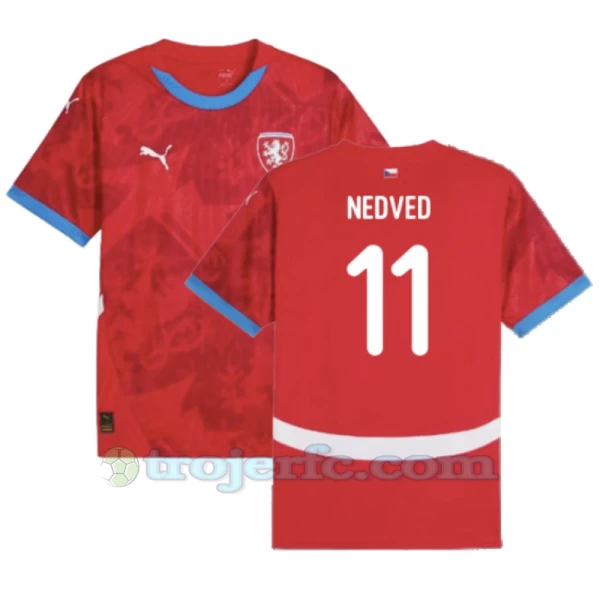 Nedved #11 Tjekkiet Fodboldtrøjer EM 2024 Hjemmebanetrøje Mænd
