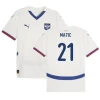 Nemanja Matić #21 Serbien Fodboldtrøjer EM 2024 Udebanetrøje Mænd