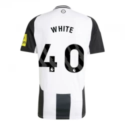 Newcastle United White #40 Fodboldtrøjer 2024-25 Hjemmebanetrøje Mænd