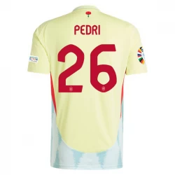 Pedri #26 Spanien Fodboldtrøjer EM 2024 Udebanetrøje Mænd