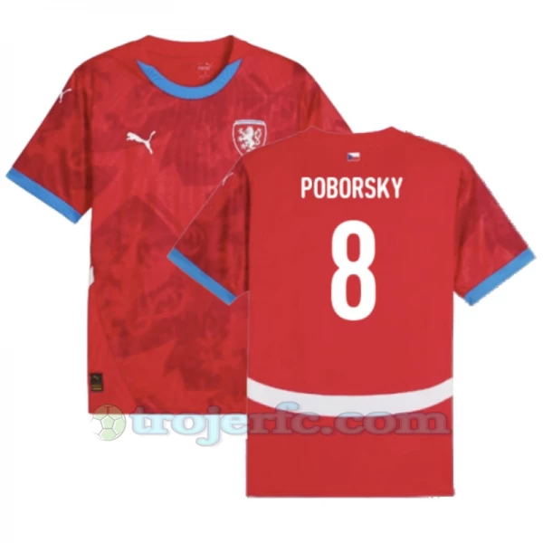 Poborsky #8 Tjekkiet Fodboldtrøjer EM 2024 Hjemmebanetrøje Mænd