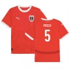 Posch #5 Østrig Fodboldtrøjer EM 2024 Hjemmebanetrøje Mænd