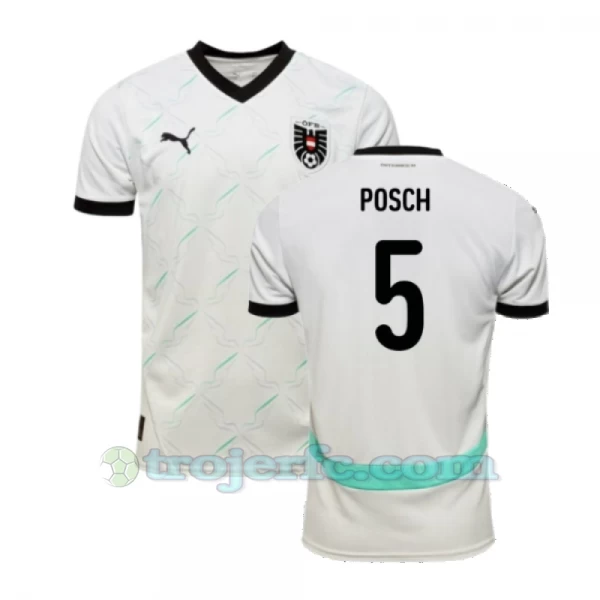 Posch #5 Østrig Fodboldtrøjer EM 2024 Udebanetrøje Mænd