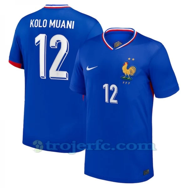 Randal Kolo Muani #12 Frankrig Fodboldtrøjer EM 2024 Hjemmebanetrøje Mænd