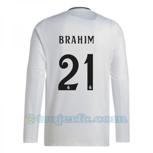 Real Madrid Brahim #21 Fodboldtrøjer 2024-25 Hjemmebanetrøje Mænd Lange Ærmer