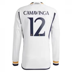 Real Madrid Camavinga #12 Fodboldtrøjer 2023-24 Hjemmebanetrøje Mænd Lange Ærmer