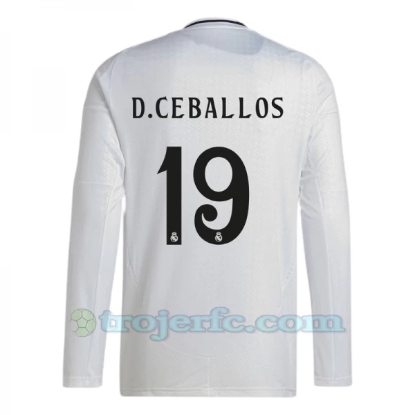 Real Madrid D. Ceballos #19 Fodboldtrøjer 2024-25 Hjemmebanetrøje Mænd Lange Ærmer