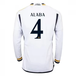 Real Madrid David Alaba #4 Fodboldtrøjer 2023-24 Hjemmebanetrøje Mænd Lange Ærmer
