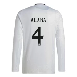 Real Madrid David Alaba #4 Fodboldtrøjer 2024-25 Hjemmebanetrøje Mænd Lange Ærmer