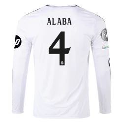 Real Madrid David Alaba #4 Fodboldtrøjer 2024-25 HP Hjemmebanetrøje Mænd Lange Ærmer