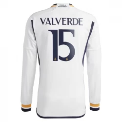 Real Madrid Federico Valverde #15 Fodboldtrøjer 2023-24 Hjemmebanetrøje Mænd Lange Ærmer