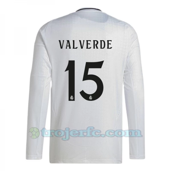 Real Madrid Federico Valverde #15 Fodboldtrøjer 2024-25 Hjemmebanetrøje Mænd Lange Ærmer