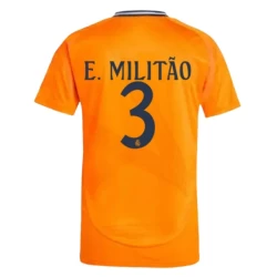 Real Madrid Fodboldtrøjer 2024-25 E. Militao #3 Udebanetrøje Mænd